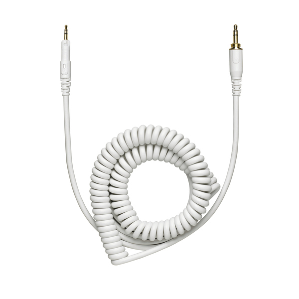 AUDIO TECHNICA HP-CC Replacement Cable for ATH-M40x and ATH-M50x Headphones (White, Coiled)