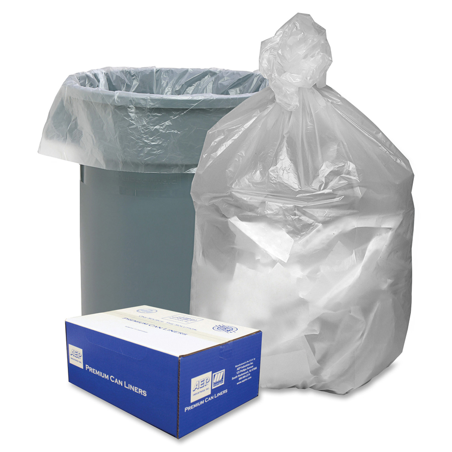 Drawstring Trash Liners - .8 Mil, 13 Gallon, Black