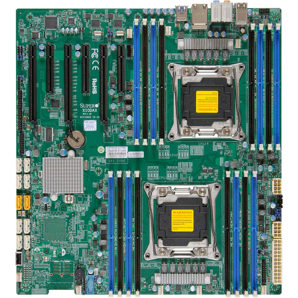 Supermicro X10DAi Server Motherboard -ETAX, Retail Pack (MBD-X10DAI-O) - for LGA2011 Intel Xeon E5-2600 v4 v3 CPU