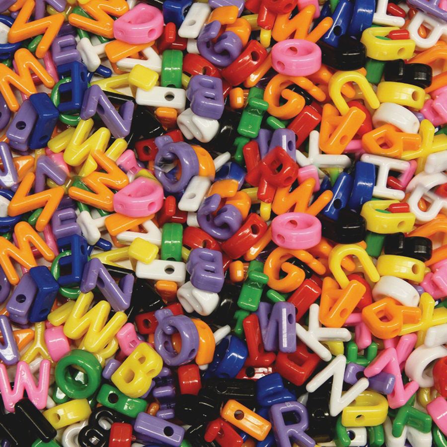 Creativity Street Upper Case Letter Beads, Assorted Colors, 288
