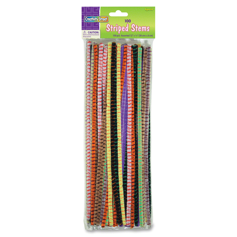 CHENILLE 12 PIPE CLEANERS, 4 PACKS GREEN, 1 MULTICOLOR, 2 BLACK, 1 RED