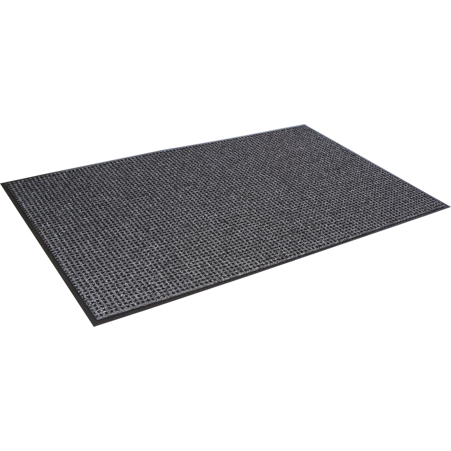 Clean Step Outdoor Rubber Scraper Mat, Polypropylene, 36 x 60, Black