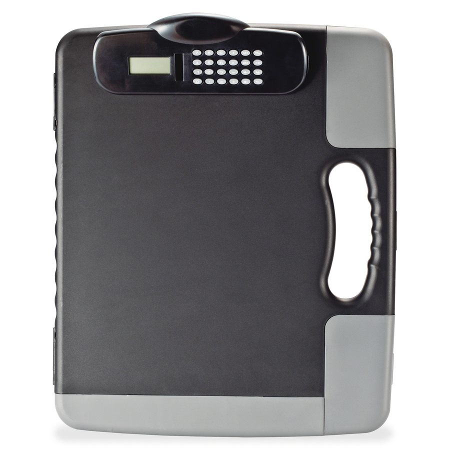 Officemate Portable Clipboard Case with Calculator 83372 Gray