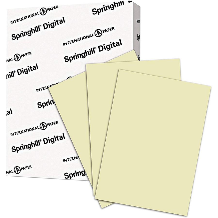 Springhill Multipurpose Cardstock - Ivory - 92 Brightness - Letter - 8 1/2  x 11 - 90 lb Basis Weight - Smooth, Hard - 250 / Pack - Acid-free -  Lewisburg Industrial and Welding