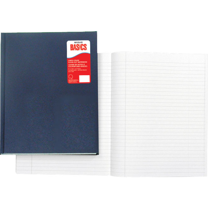 Basics Hard Cover Flush-Cut Notebook 9" x 7-1/4"
