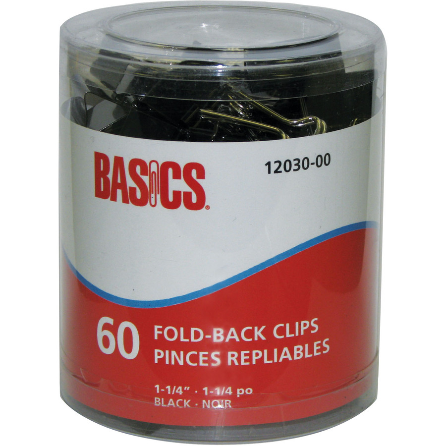 Pince-feuilles repliables de Basics, 1-1/4 po, 60/tube