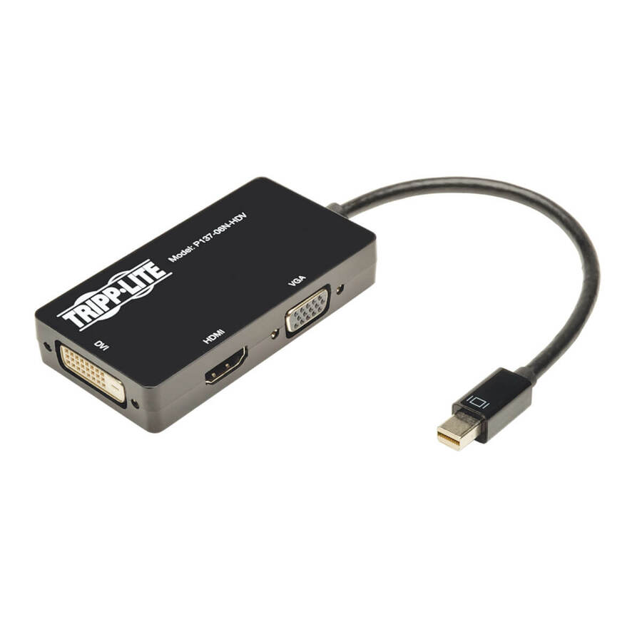Tripp Lite 6in Mini DisplayPort to VGA / DVI / HDMI
