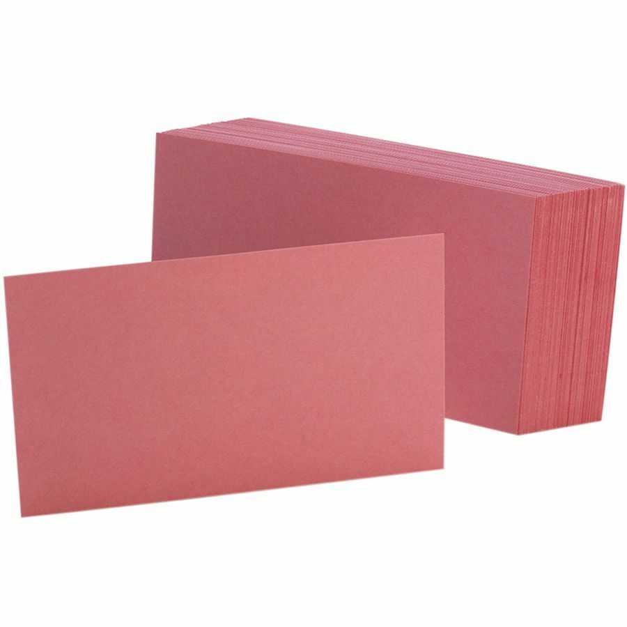 Oxford Colored Blank Index Cards - 100 Sheets - Plain - OXF7320CHE, OXF  7320CHE - Office Supply Hut