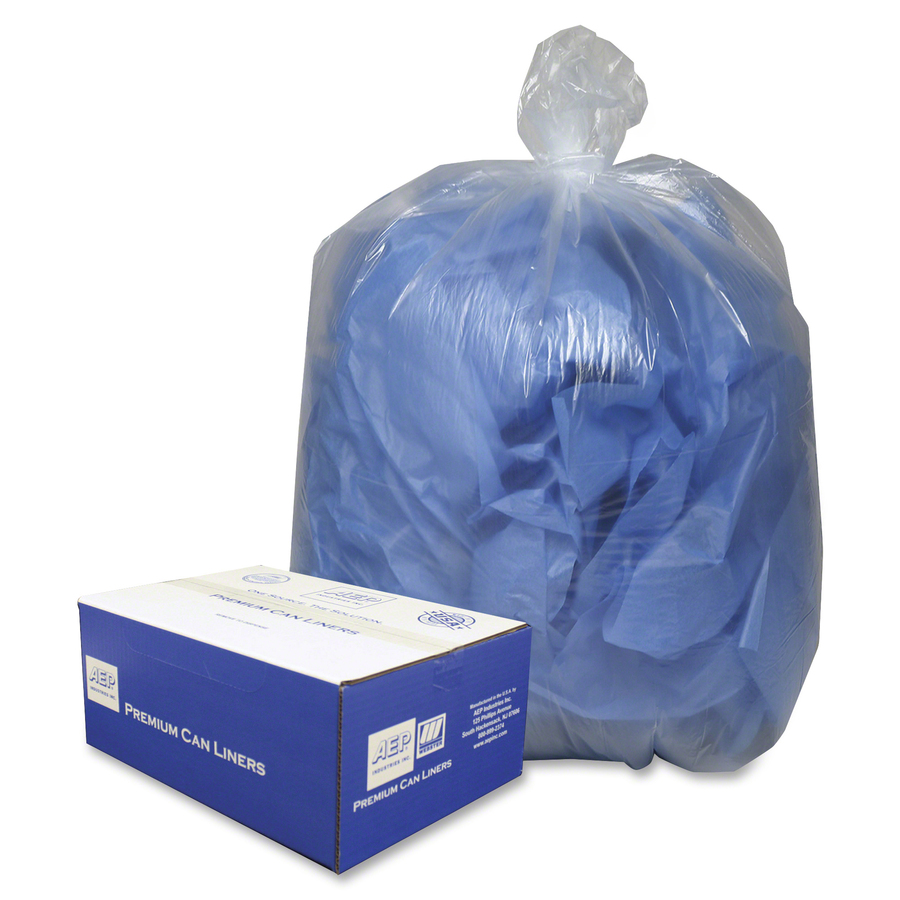Webster WBIGNT2424 Natural High Density Waste Can Liners - 1000 Bags