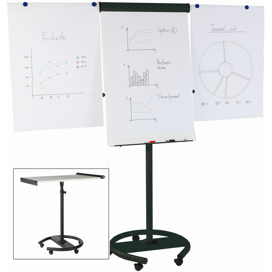 Gold Ultra Mobile Reversible Magnetic Lacquered Steel Whiteboard Easel