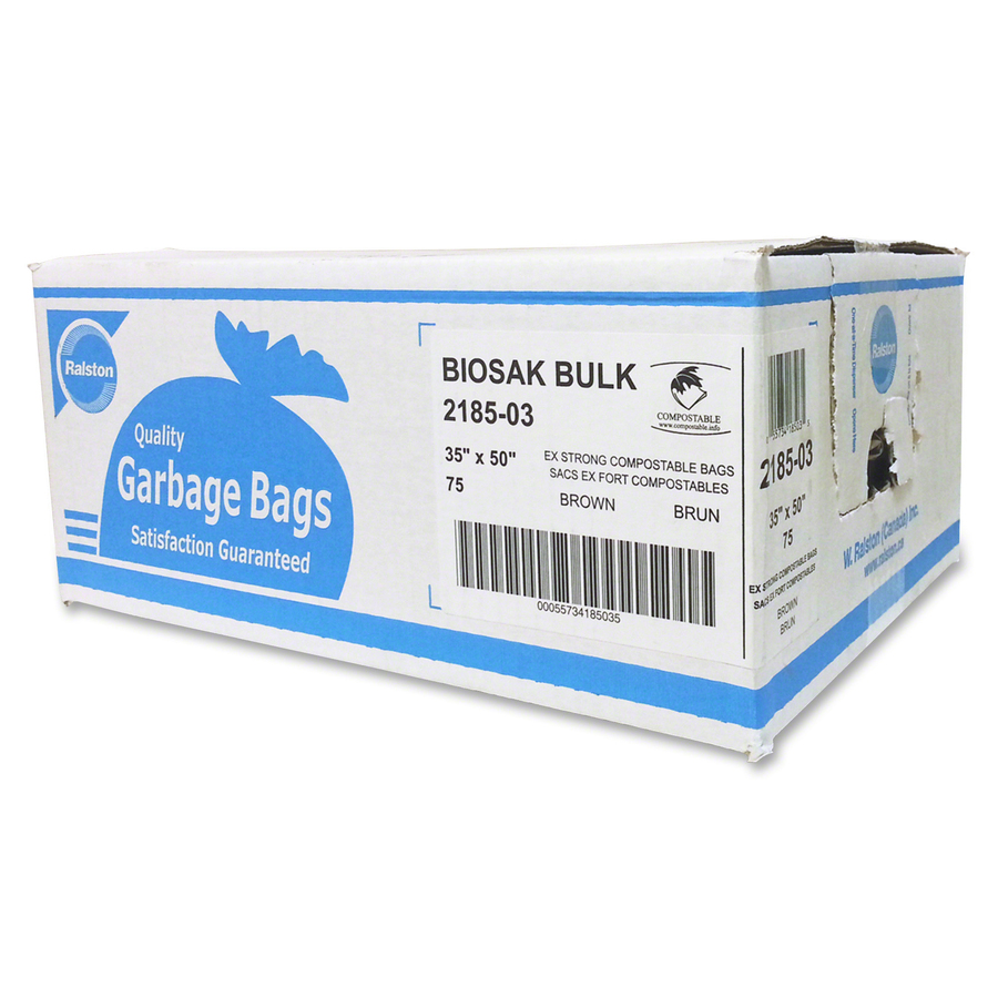 Biosak 2100 Series Extra-Strong Brown Trash Bags