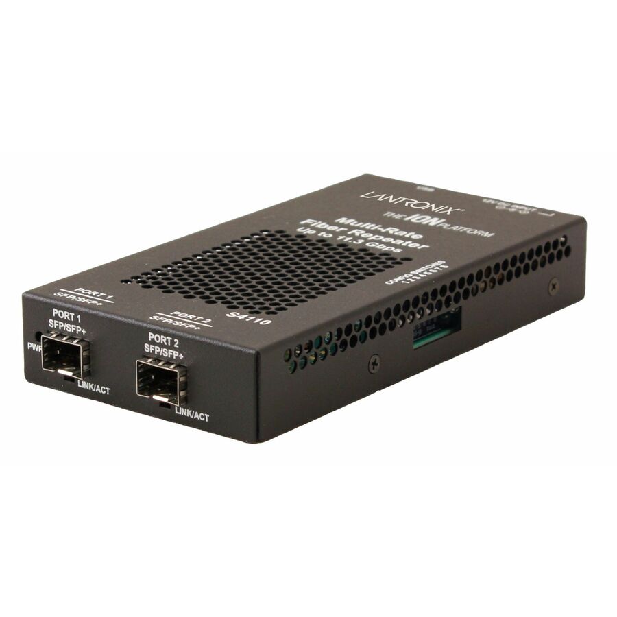 Lantronix S4110-4848-NA stand-alone SFP+ to SFP+ fiber media converter