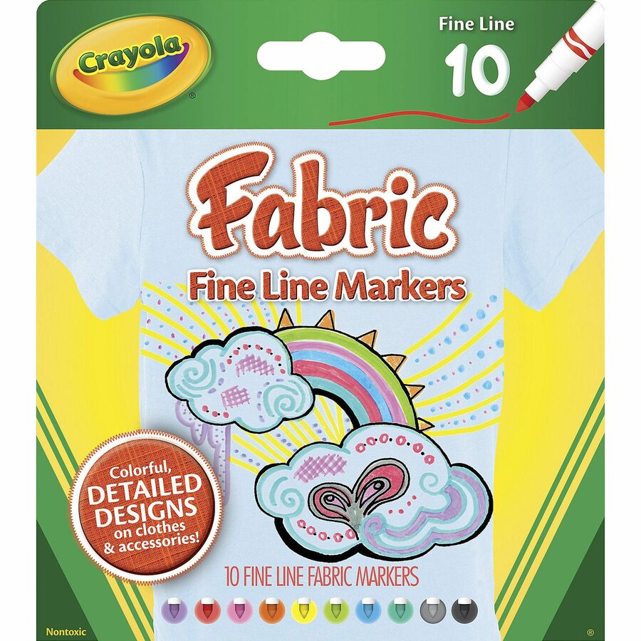 Washable Dry Erase Fine Line Markers, Bullet Marker Point Style, Assorted,  6 / Set