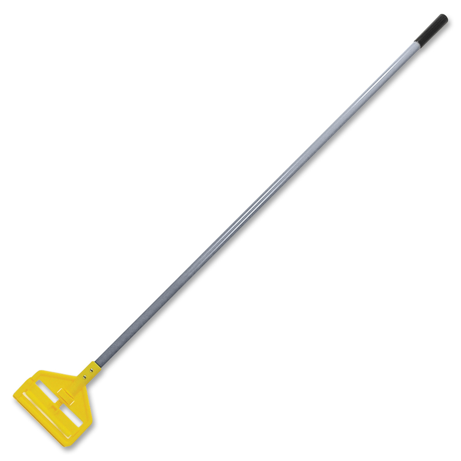 Rubbermaid Telescopic Wet Mop Handle: 4 to 6 ft., Metal, Snap-On, Yellow