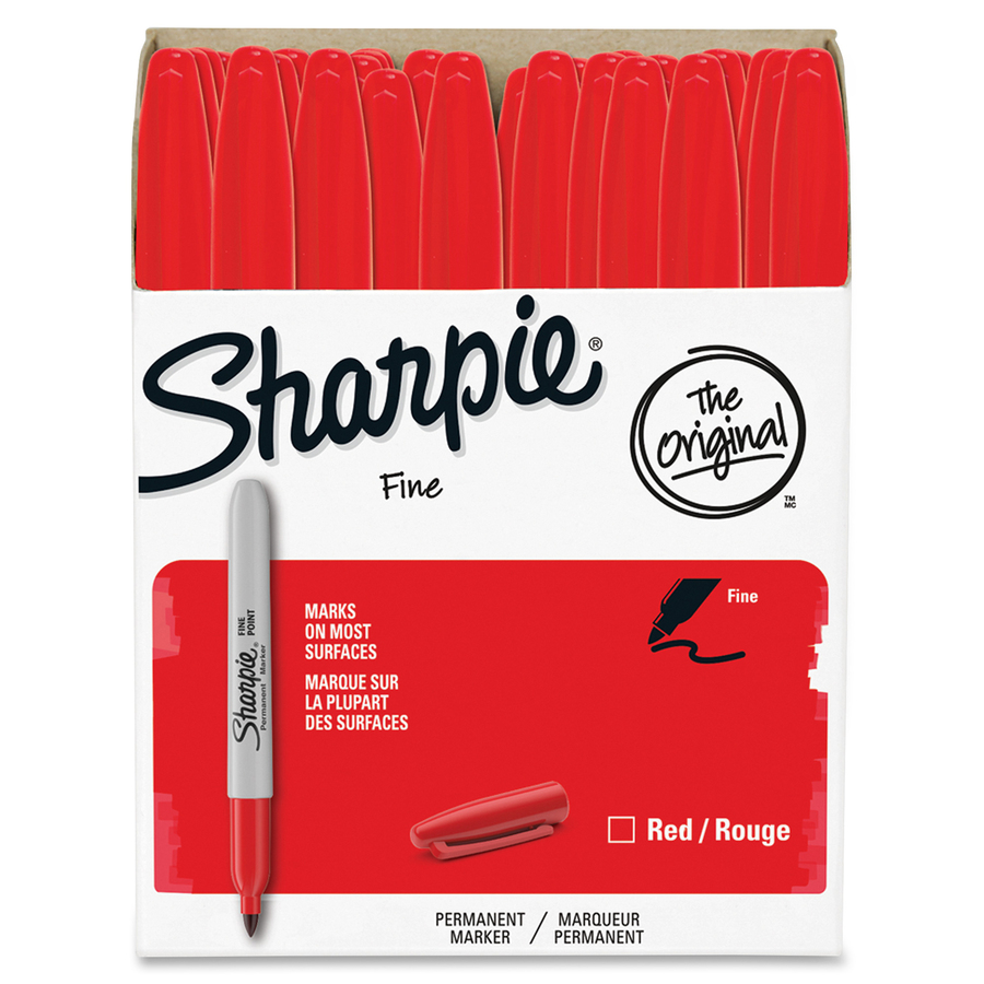 Sharpie Pen-style Permanent Marker - Fine Marker Point - Red