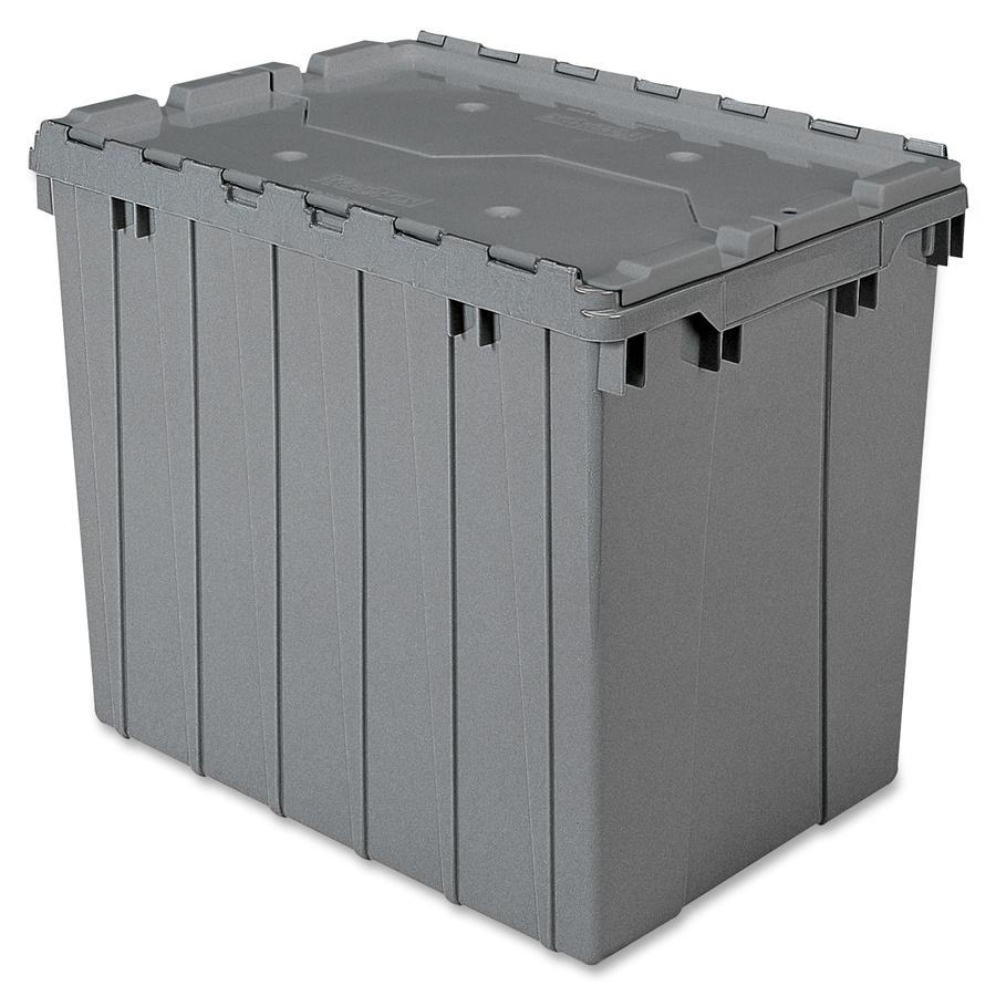 Akro-Mils Attached Lid Containers: 65 lb. Capacity:Boxes:Bins