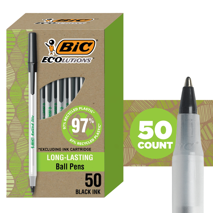 BIC Cristal Original Fine Ballpoint Pens Fine Point (0.8 mm) - Assorted  Colours, Pack of 10