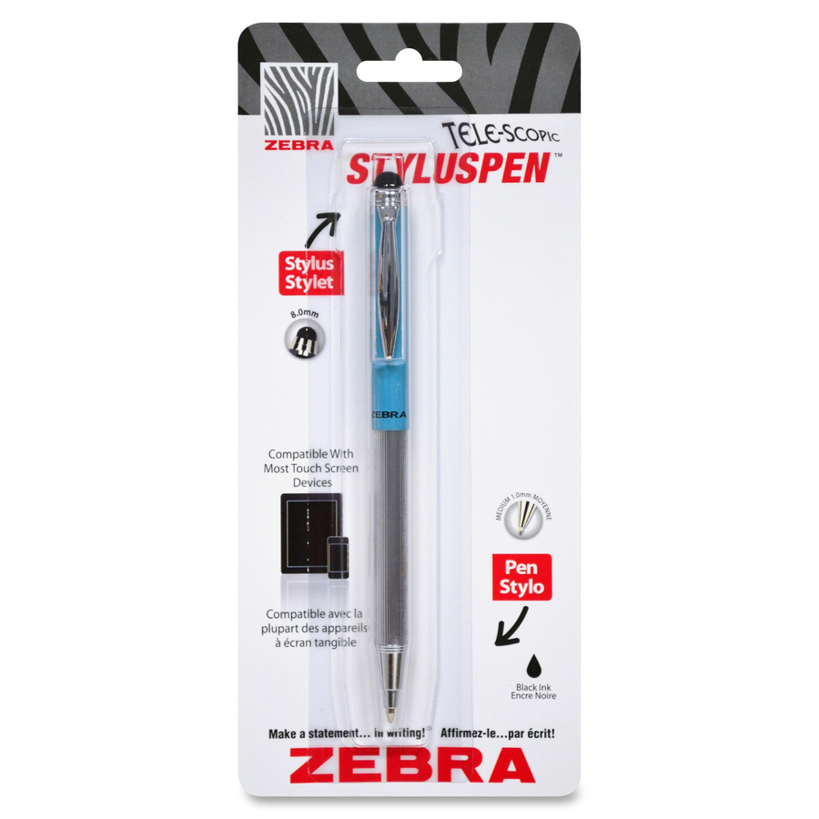 Stylo 2 en 1 t&eacute;lescopique Styluspen&trade; - Zebra Pen