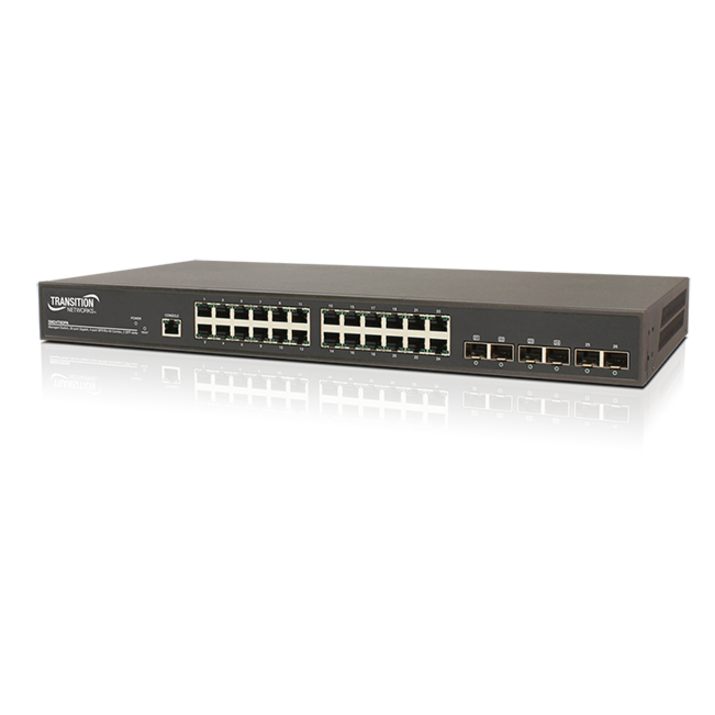 Lantronix SM24T6DPA-NA managed Layer 2 Gigabit Ethernet switch