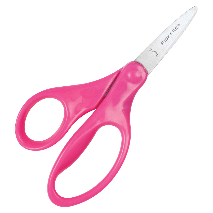 Fiskars 5 Pointed-tip Kids Scissors - 1.75 Cutting Length - 5 Overall  Length - Straight - Stainless Steel Safety Edge Blade - Pointed Tip - Red,  Blue, Turquoise, Green - 1 Each