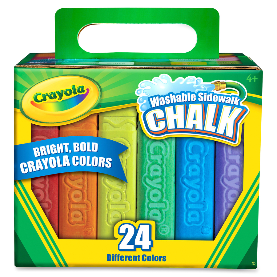 64 Count Crayola Washable Sidewalk Chalk: What's Inside the Box
