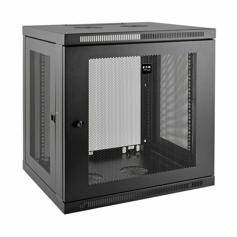 Tripp Lite SmartRack 12U Low-Profile Switch-Depth-Plus Wall-Mount Rack Enclosure Cabinet - For LAN Switch, Patch Panel - 12U Rack Height x 19" (482.60 mm) Rack Width x 20.50" (520.70 mm) Rack Depth - Wall Mountable - Black - Steel - 90.72 kg Maximum Weigh