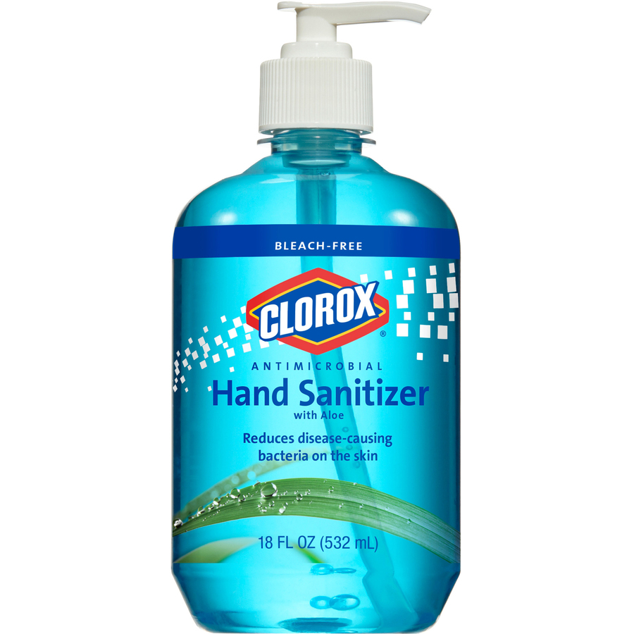 Clo31518 Clorox® Clorox Antimicrobial Hand Sanitizer With Aloe 18 Fl Oz 5323 Ml Pump 4787