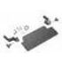 Zebra keyboard mount tray for VC80 with tilting arm, knobs, and screws