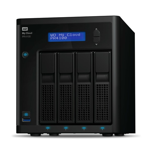 WD 32TB Network Attached Storage My Cloud PR4100 Pro NAS (WDBNFA0320KBK-NESN)