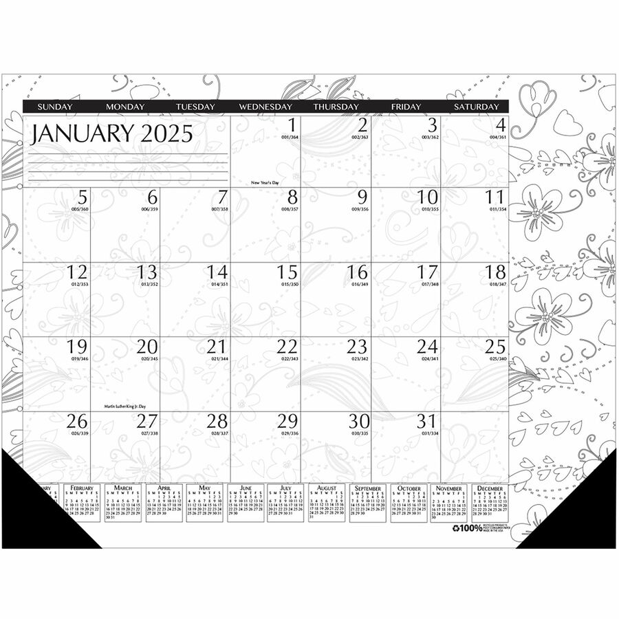 House of Doolittle Doodle Monthly Desk Pad | Porter's Office Products