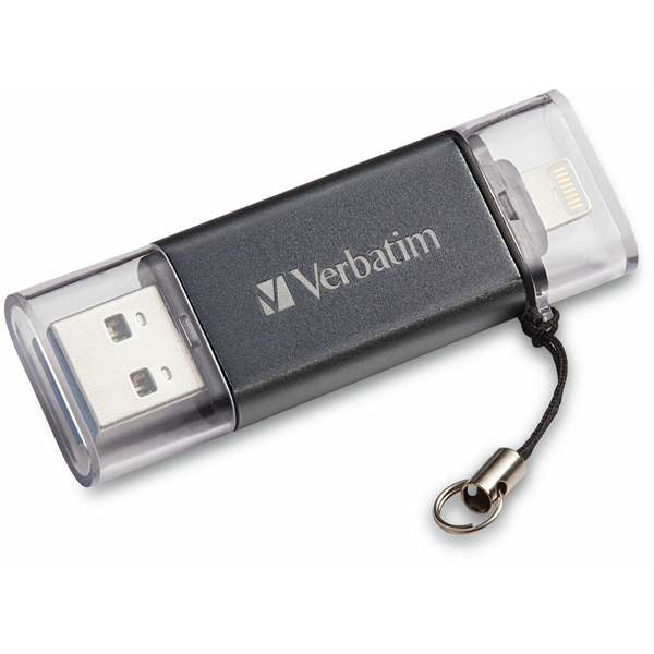 Store-N-Go Dual USB 3.0 Flash Drive, 64GB, Graphite