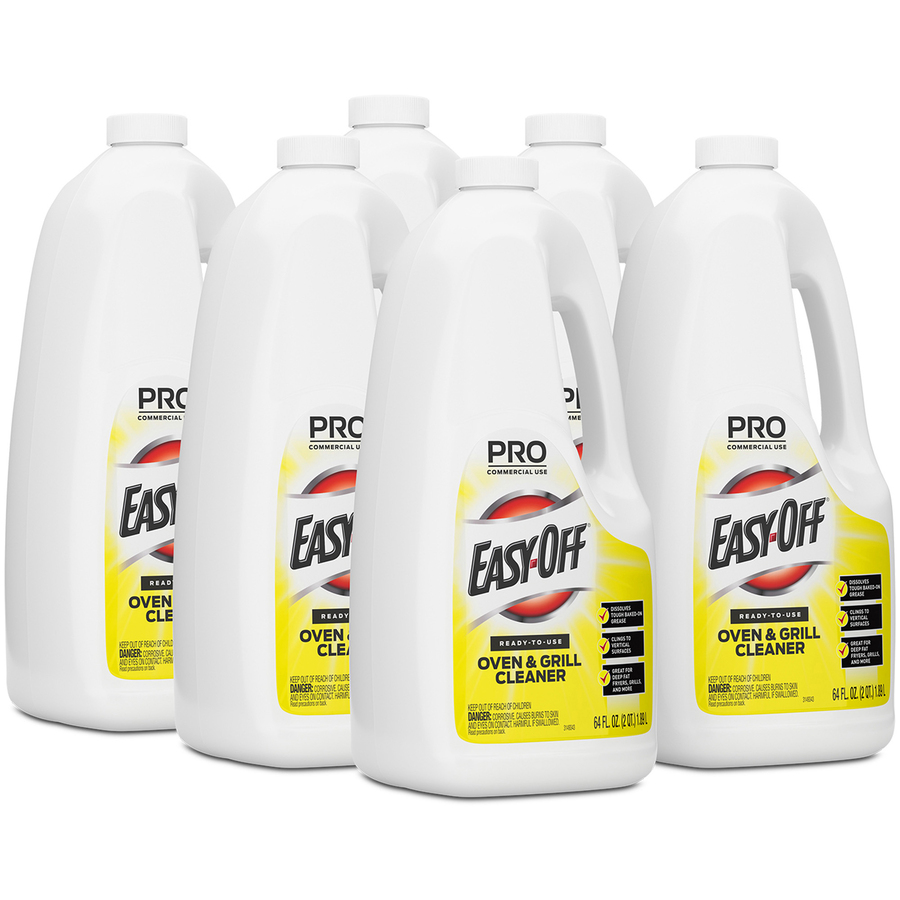 Easy-Off Oven/Grill Cleaner - 64 fl oz (2 quart)Bottle - 6 / Carton - Clear