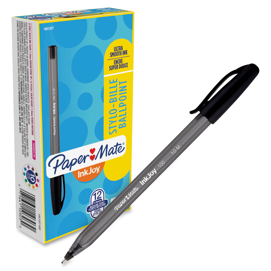 Paper Mate InkJoy 100ST Ballpoint Pens | Medium Point (1.0mm) | Fun Colours  | 10 Count