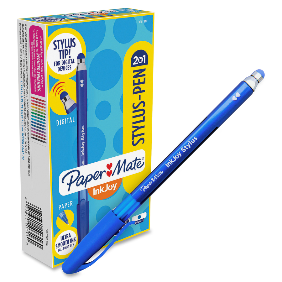 PAP1951349 : Paper Mate® Inkjoy 100 Stick Stylus Ballpoint Pens, 1mm ...