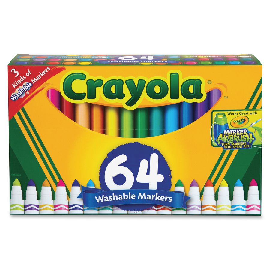 Crayola Washable Markers - Conical Marker Point StyleGel-based CYO588180,  CYO 588180 - Office Supply Hut