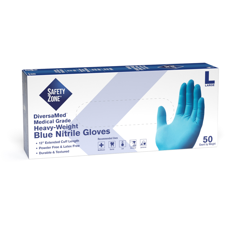 Project Source 50 Count Disposable Nitrile Heavy Duty Glove in Black | PSGPNB50CT