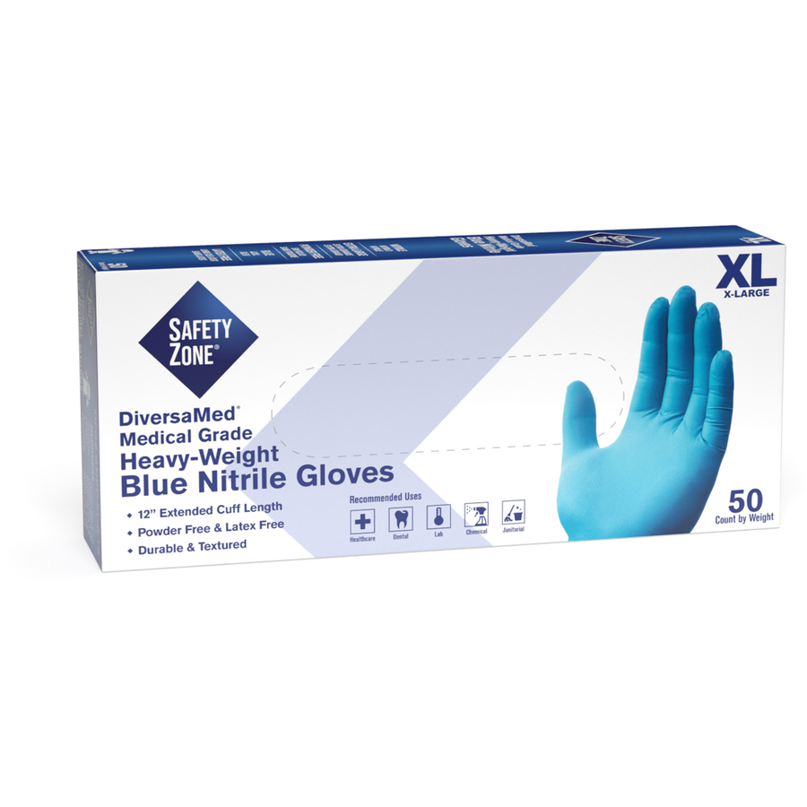 Hand-E Nitrile Gloves (L) 100 Count - Disposable, White, Powder and Latex  Free Gloves 