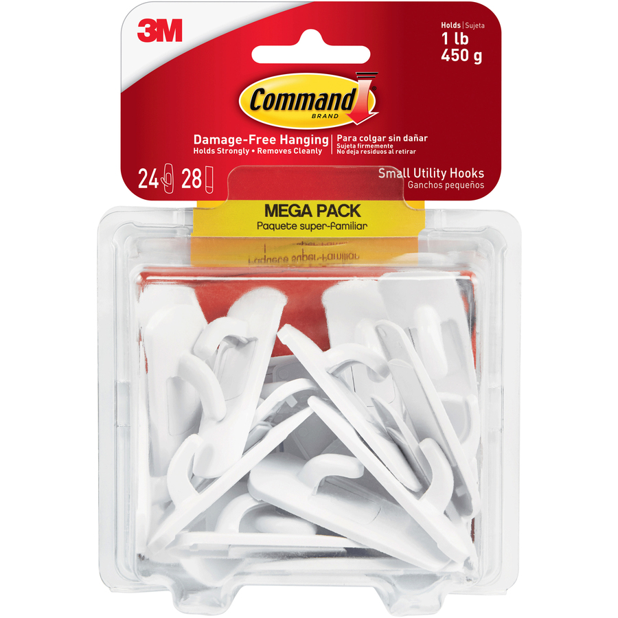 Wholesale Hooks & Hangers: Discounts on Command™ Small Utility Hook Mega  Pack MMM17002MPES
