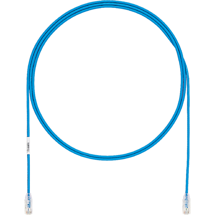 Panduit 4 ft blue Cat6A UTP patch cord, 28 AWG Ethernet cable