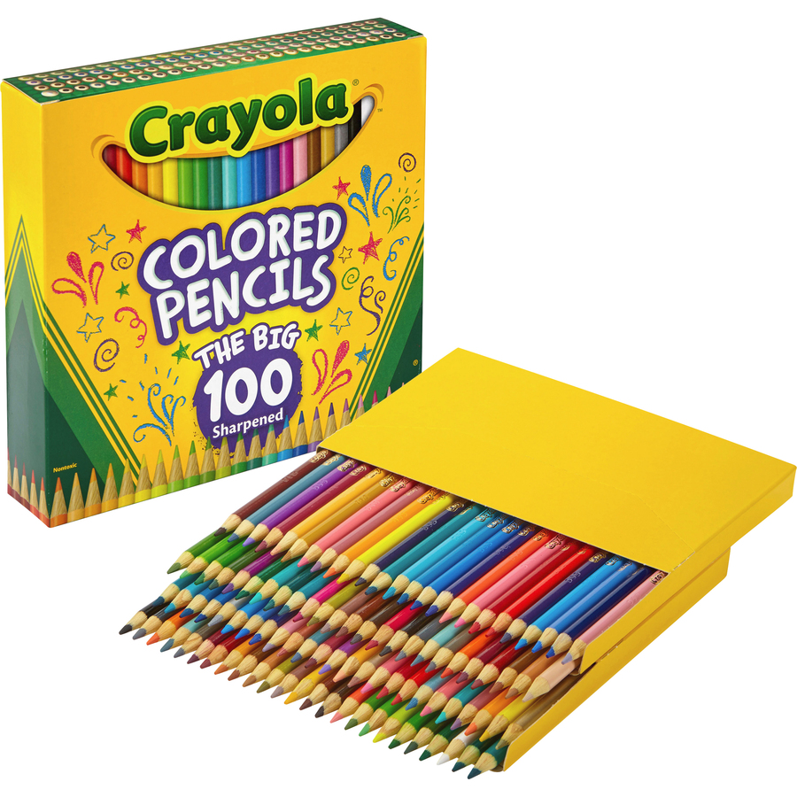 New Crayola Colored Pencils 12 Count Lime Green Free Shipping 