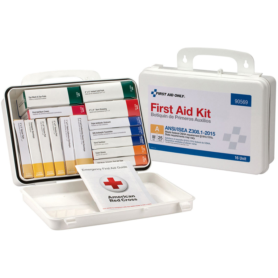 First Aid Only 25Person Unitized Plastic First Aid Kit ANSI