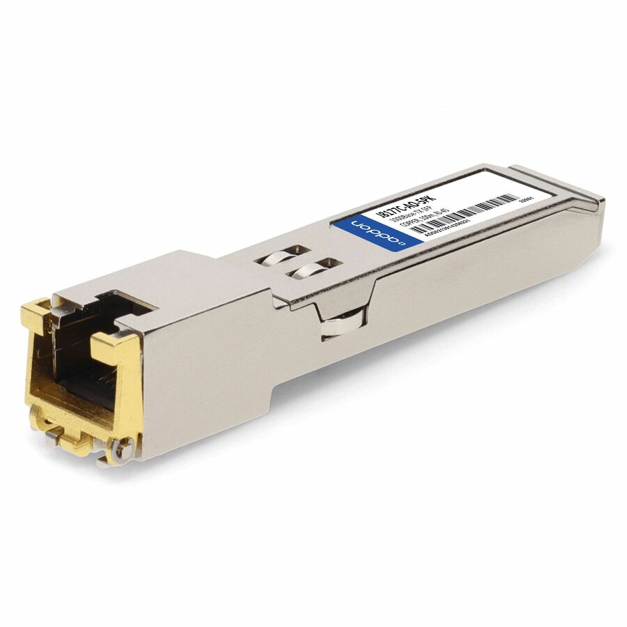 AddOn HP J8177C compatible TAA SFP copper RJ-45 transceiver 5-pack for Gigabit Ethernet