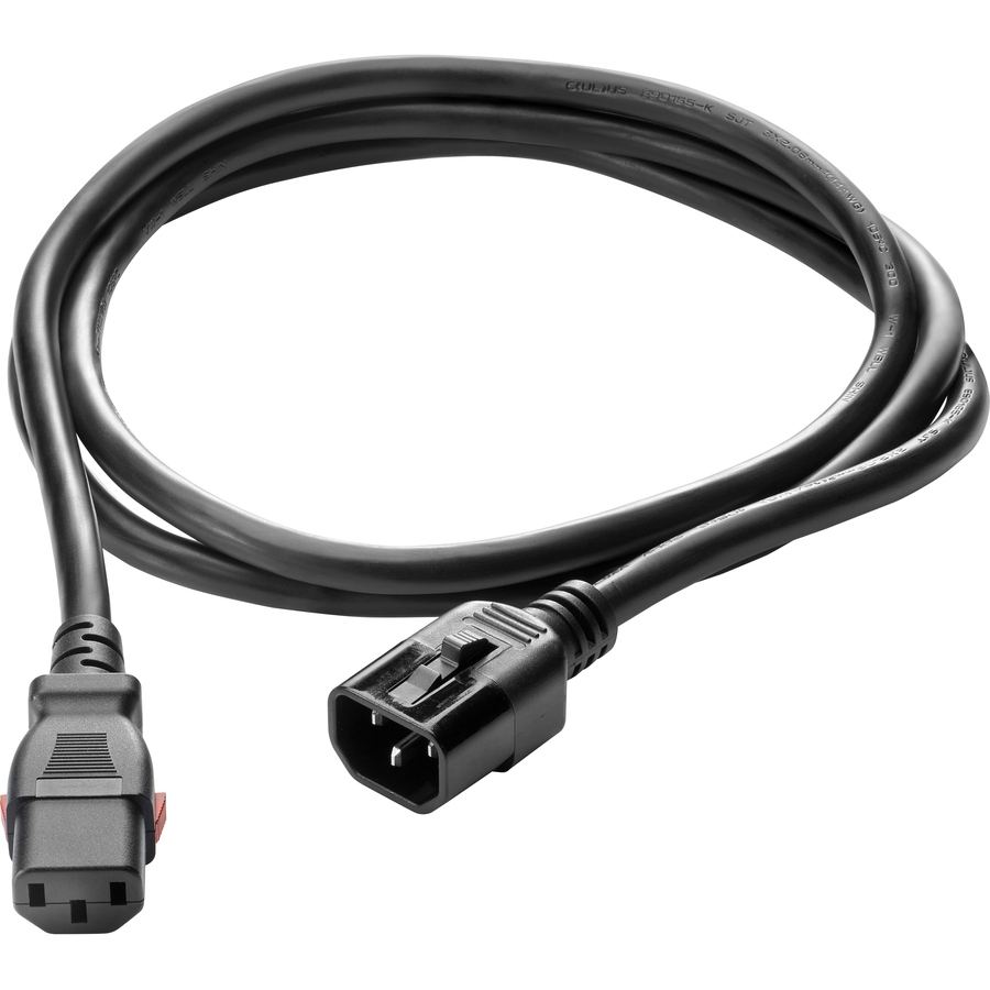 HPE 1.4 m black C13 to C14 locking power cord, 10 A enterprise rack cable
