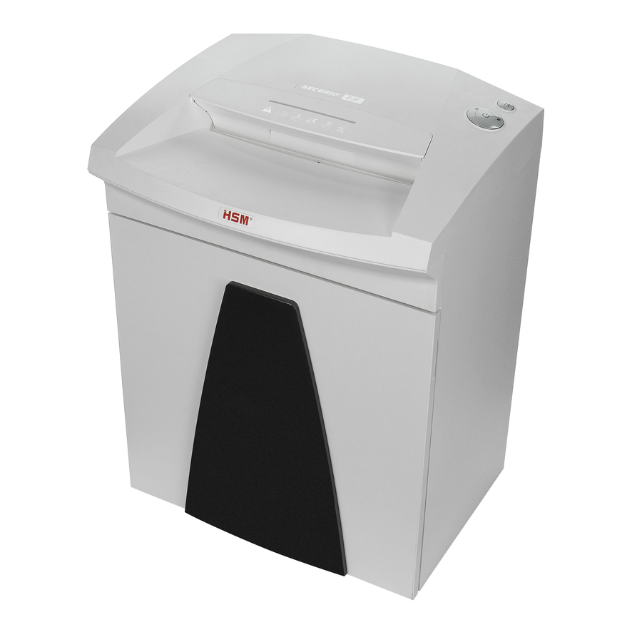 HSM SECURIO B26c L5 High Security Shredder - Cross-Cut/Confetti-Cut ...