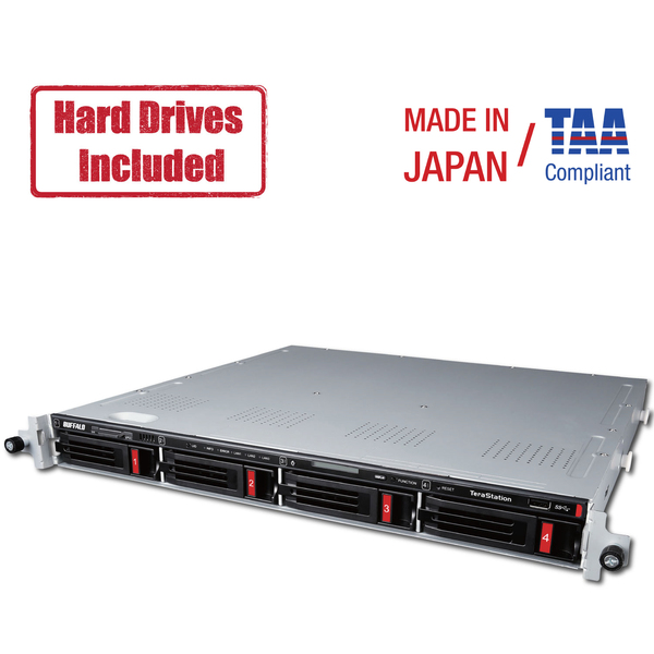 Buffalo TeraStation 5410R 16TB 4-Bay 1U Rackmount NAS Server - 4x 4TB HDD included (TS5410RN1604)