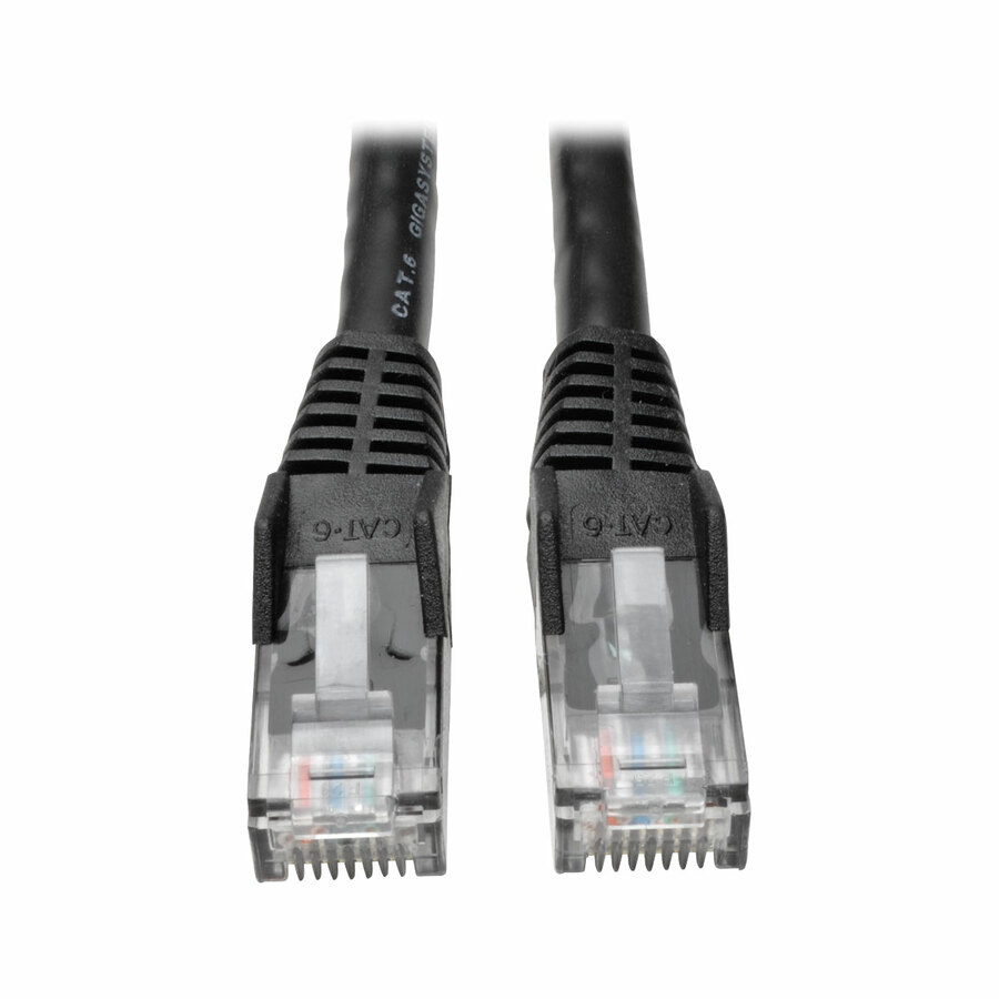 Tripp Lite N201-035-BK Cat.6 UTP Patch Network Cable - 35 ft Category 6 Network Cable for Network Adapter, Network Device, Router, Server, Modem, Hub, Switch - First End: 1 x RJ-45 Network - Male - Second End: 1 x RJ-45 Network - Male - 1 Gbit/s - Patch C
