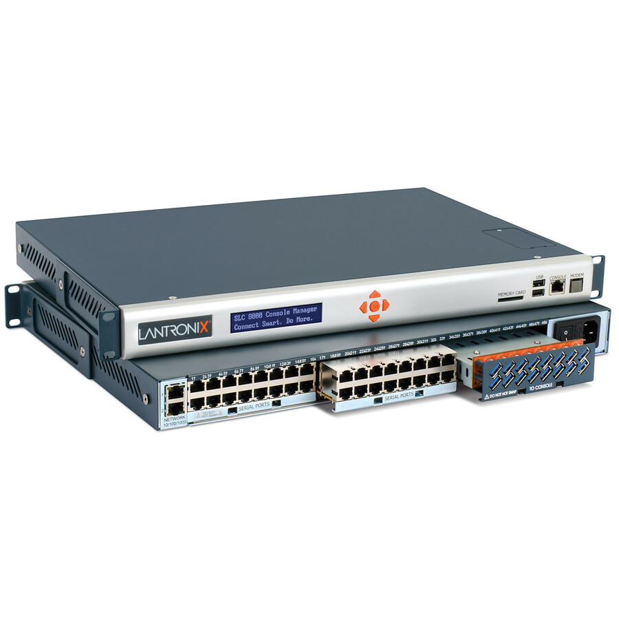Lantronix SLC 8000 16-port Serial USB console manager with Dual SFP and Dual DC PSU