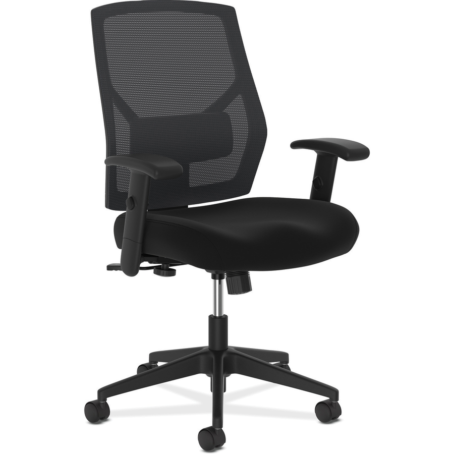 HON Crio High-Back Task Chair - Black Fabric Seat - Black Back - 5-star