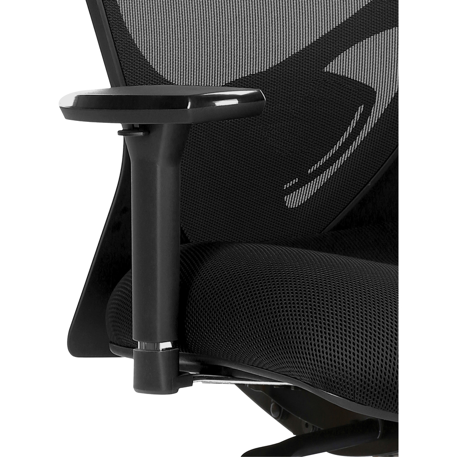 Lorell 86000 Series Exec Chair Adjustable Headrest - Black