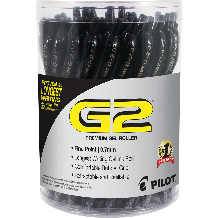 G2 Retractable Gel Ink Pens with Black Ink - Fine Pen Point PIL84065, PIL  84065 - Office Supply Hut